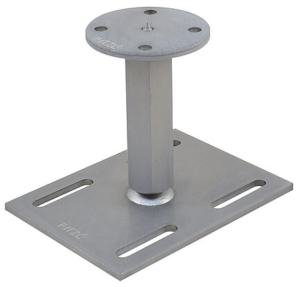 Pitzl Pfostenträger Rechts/Links mit Gewinde M24 für Drehfundamente, Verstellbereich: 142 - 207 mm