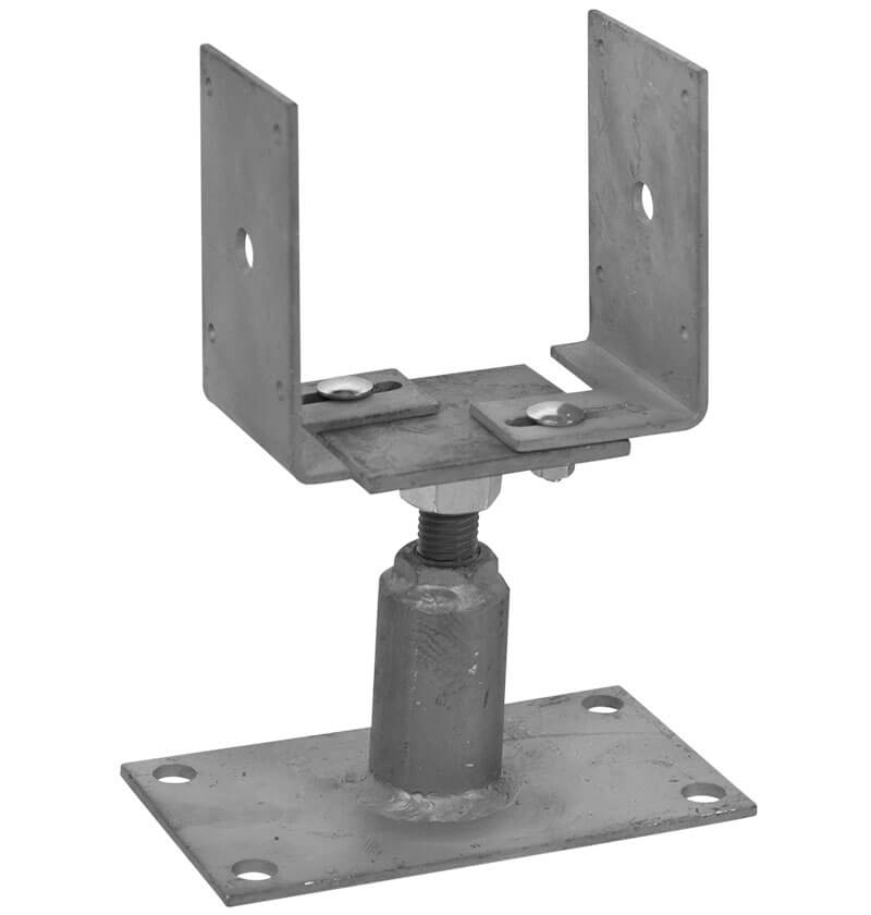 DAKL Pfostenträger U-Form zum aufdübeln höhen- und seitenverst -80-160mm